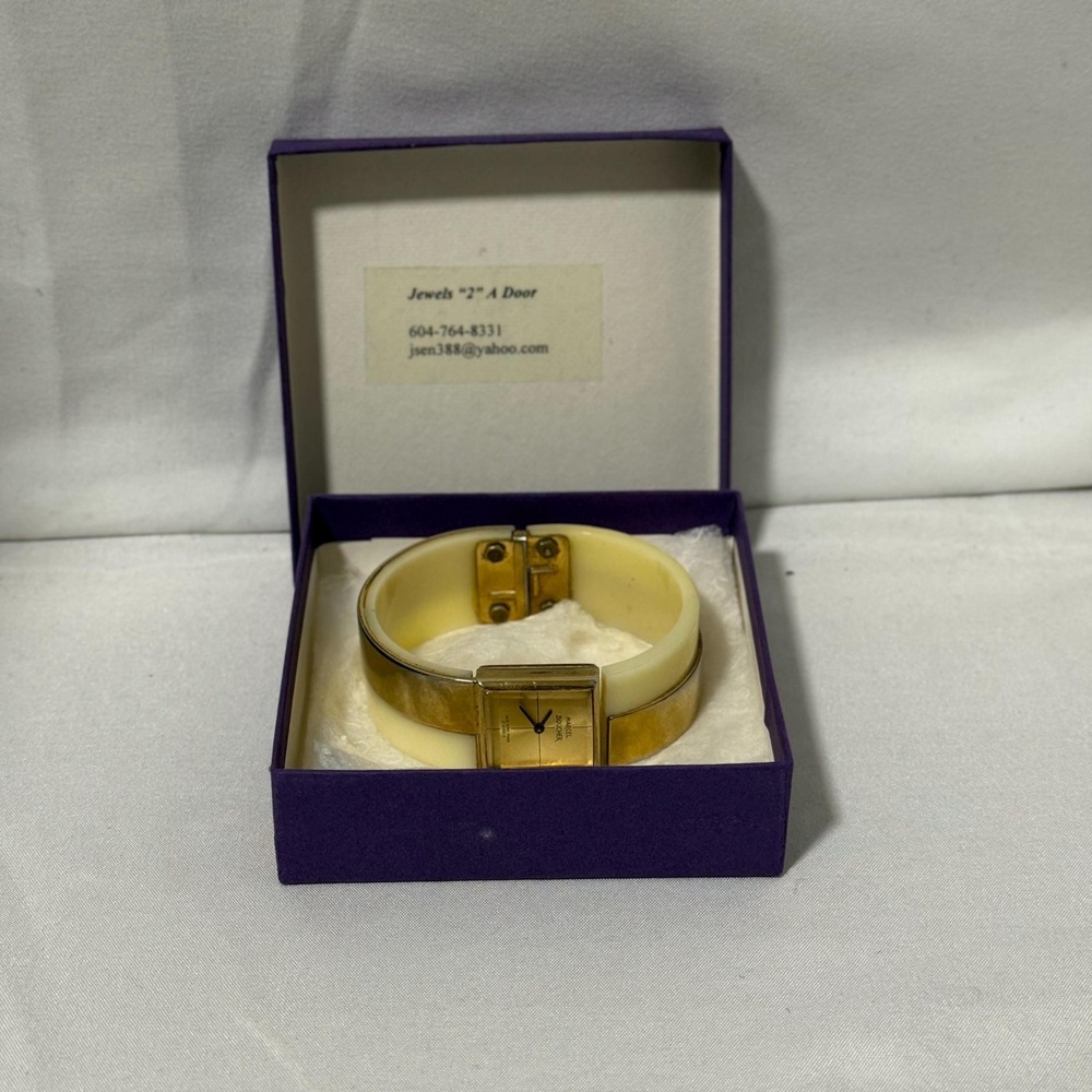 Vintage Marcel Boucher Cuff Watch - Mid-Century Modern - Working-Read Descriptio
